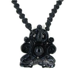 Chinese Handcarved Agate Pendant Choker Necklace (ANT-1350)
