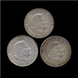 1959-62 Netherlands 1g 3pcs XF/AU (COI-8630)