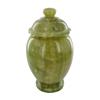 Image 1 : Rare Green Thai Jade Lidded Vase  (DEC-365)