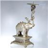 Image 1 : Tibet Vintage Silverplated Elephant Candle Stand (CLB-052)