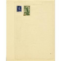 1940s Algeria Hand Made Stamp Album Page 2pcs (STM-0306)