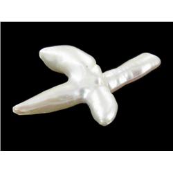 43ct Rare Baroque Saltwater Peach Cross Pearl (JEW-2226)