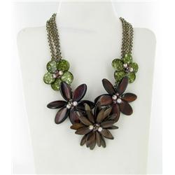 750ct MOP Pearl & Crystal Necklace (JEW-2498)