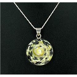 65ctw Polished Shell Sterling Pendant Necklace (JEW-207)