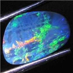 1.8ct Australian Black Opal Doublet Full Fire (GEM-31405)