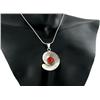 58ctw Red Coral Sterling Pendant Earring Necklace (JEW-198)