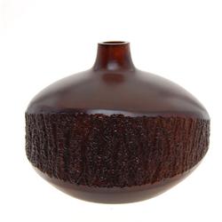 Handcarved Mango Wood Vase  (DEC-229)