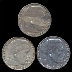 1939B/F Nazi Germany 5 Mark Hi Grade 3 Pcs (COI-8209)