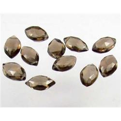 LOT OF 11 NATURAL SMOKEY QUARTZ - DRILLED - 30.7 C