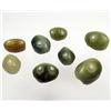 Image 1 : LOT OF 8 NATURAL APATITE CATS EYE GEMSTONES - 46.9