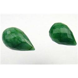 LOT OF 2 NATURAL BRAZILIAN EMERALD BRIOLETTES - DR
