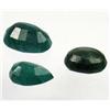 Image 1 : LOT OF 3 NATURAL AFRICAN EMERALDS - 37.3 CT