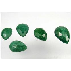 LOT OF 5 NATURAL BRAZILIAN EMERALD BRIOLETTES - DR