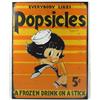 Image 1 : POPSICLES 5 CENTS METAL ADVERTISING SIGN - APPROX.