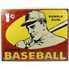 Image 1 : TOPPS BASEBALL 1 CENT METAL ADVERTISING SIGN - APP