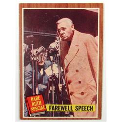 1962 TOPPS BABE RUTH NO. 144 BASEBALL CARD