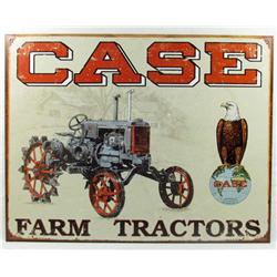 CASE TRACTORS METAL ADVERTISING SIGN - APPROX. 12.