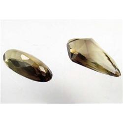 LOT OF 2 NATURAL SMOKEY LEMON QUARTZ - 31.5 CT.