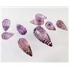 Image 1 : LOT OF 9 CARVED NATURAL AFRICAN AMETHYSTS - 52.9 C