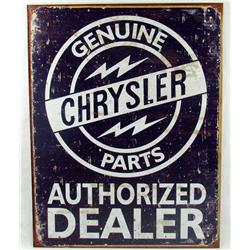 CHRYSLER METAL ADVERTISING SIGN - APPROX. 12.5" BY