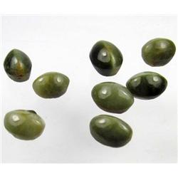 LOT OF 8 NATURAL APATITE CATS EYE GEMSTONES - 48.5