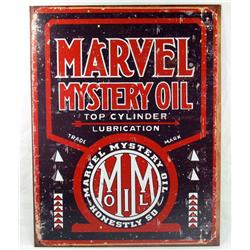 MARVEL MYSTERY OIL METAL ADVERTISING SIGN - APPROX