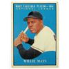 Image 1 : 1961 TOPPS WILLIE MAYS NO. 482 BASEBALL CARD