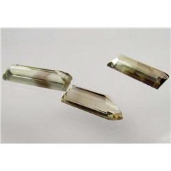 LOT OF 3 NATURAL SMOKEY LEMON QUARTZ - 32.7 CT.