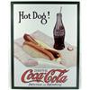 Image 1 : HOT DOG COCA COLA METAL ADVERTISING SIGN - APPROX.