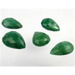 LOT OF 5 NATURAL BRAZILIAN EMERALD BRIOLETTES - DR