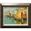 Image 1 : Painting, Venetian Canal Scene