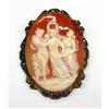 Image 1 : Shell cameo pendant/brooch combination gilt silver