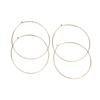 Image 1 : Yellow gold wire ear hoops