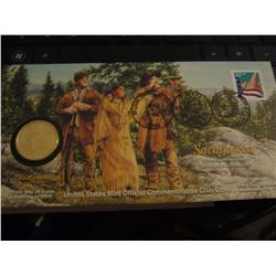 2000 Gold Sacagawea Dollar in United States Mint Official Commemorative Sacagawea Coin Cover