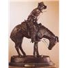 Image 1 : "Norther" (mini) Bronze Sculpture by Frederic Remington. 9"H x 6"L x 3.5"W