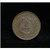 Image 2 : 1867 Chocolate brown two cent piece 2c piece, very pleasing,  grades ms61