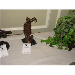 BRONZE LADY JUSTICE DECORATIVE PIECE ABOUT 12" TALL
