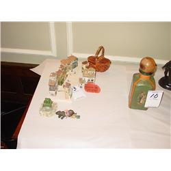 BY ARTIST DOMINIQUE GAULT CLAY CUSTOM CAST AND PAINTED FRENCH PROVINCIAL DECORATIVE PIECES PURCHASED