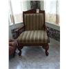Image 1 : ASTROLOUNGERDAVIS FURN. WOODEN AND UPHOLSTERED ARMCHAIR