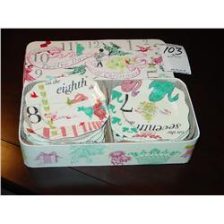 POTTERY BARN 12 DAYS OF CHRISTMAS APPETIZER PLATES