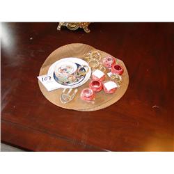 NAPKIN RINGS & 3 COASTERS (1X)