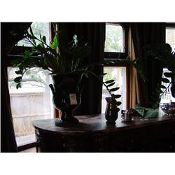 ART ILALICA LARGE, BLACK URNS, FLORAL (2X)