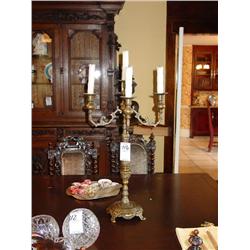 LARGE, BRASS CANDELABRA CANDLESTICKS ITALIAN (2X)