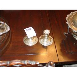 WALLACE STERLING CANDLE HOLDERS (2X)