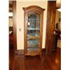 Image 1 : ETHAN ALLEN FRENCH COUNTRY LIGHTED CURIO CABINET GLASS SHELVES