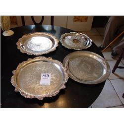 SILVER TRAYS (4X)