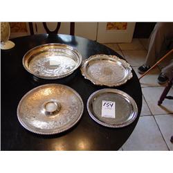 SILVER TRAYS (4X)