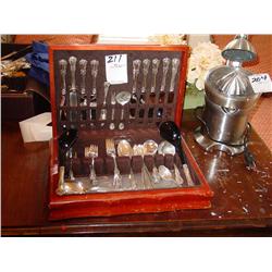 TOWLE STERLING WARE, OLD MASTER SET OF ANTIQUE SILVERWARE W/SERVING PIECES