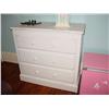 Image 2 : CHEST OF DRAWERS WHITE; ONE HAS 3 DRAWERS, OTHER HAS 4 DRAWERS (2X)