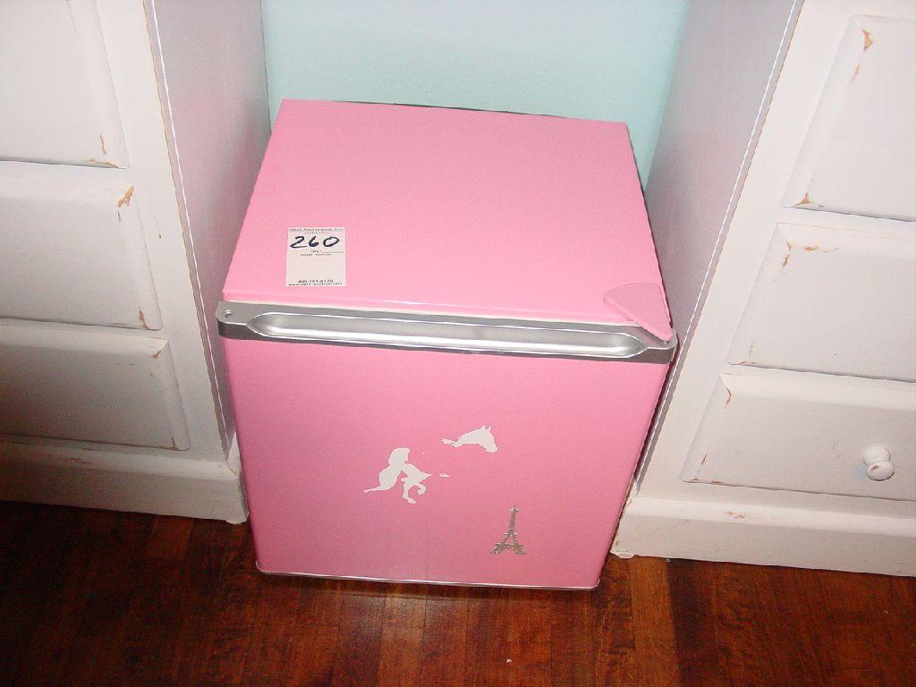 POTTERY BARN MINI REFRIGERATOR PINK